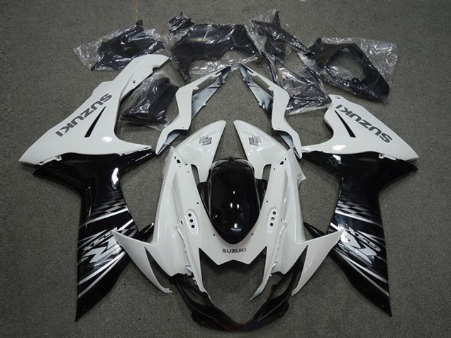 2011-2024 Suzuki GSXR 600 Motorcycle Fairings - White Glossy Black UK