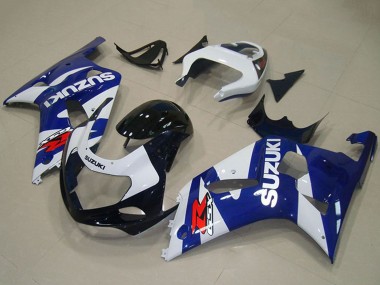 Best 2001-2003 Suzuki GSXR 750 Motorcycle Fairings - Blue White UK