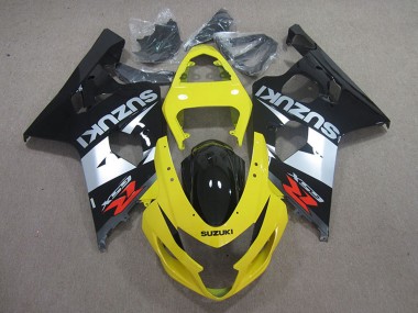 Best 2004-2005 Suzuki GSXR 750 Motorcycle Fairings - Yellow Silver Black UK