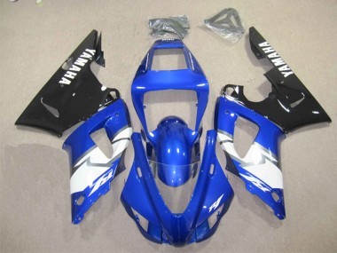 Best 1998-1999 Yamaha YZF R1 Motorcycle Fairings - Blue White Glossy Black UK