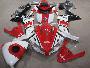 Best 2007-2008 Yamaha YZF R1 Motorcycle Fairing - White Red Glossy Black UK
