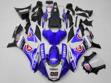 Best 2015-2019 Yamaha YZF R1 Motorcycle Fairings - White Blue Black Red PATA 88 UK