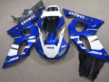 Best 1998-2002 Yamaha YZF R6 Motorcycle Fairings - White Blue UK