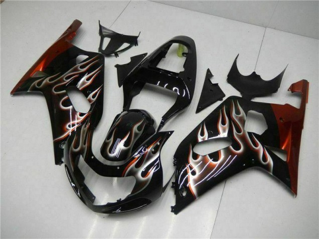 Black 2001-2003 Suzuki GSXR 600/750 Motorcycle Fairing Kits & Plastic