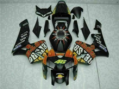 Black 2005-2006 Honda CBR600RR ABS Motorcycle Fairings