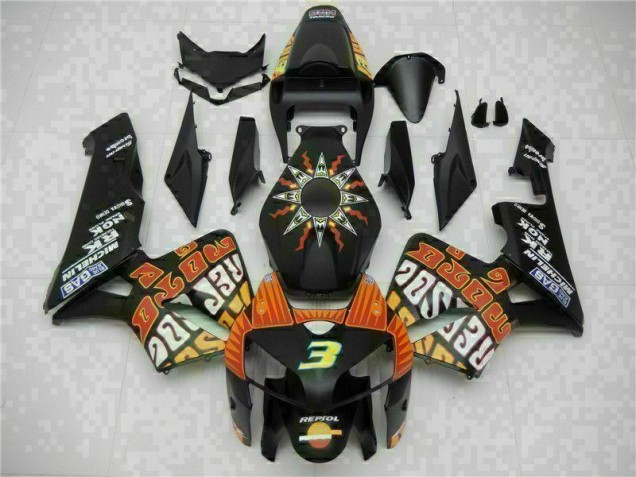 Black 2005-2006 Honda CBR600RR Motorcycle Fairing Kits & Plastic Black 2005-2006 Honda CBR600RR Motorcycle Fairing Kits & Plastic