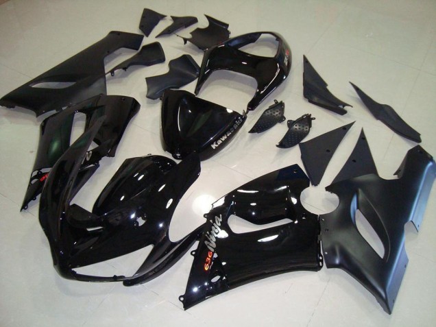 Black 2005-2006 Kawasaki ZX6R Motorcycle Fairing Kits Black 2005-2006 Kawasaki ZX6R Motorcycle Fairing Kits