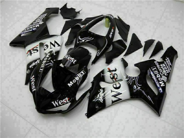Black 2005-2006 Kawasaki ZX6R Motorcycle Fairings Black 2005-2006 Kawasaki ZX6R Motorcycle Fairings