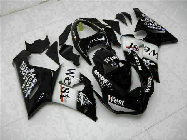 Black 2005-2006 Kawasaki ZX6R Motorcycle Fairings Black 2005-2006 Kawasaki ZX6R Motorcycle Fairings