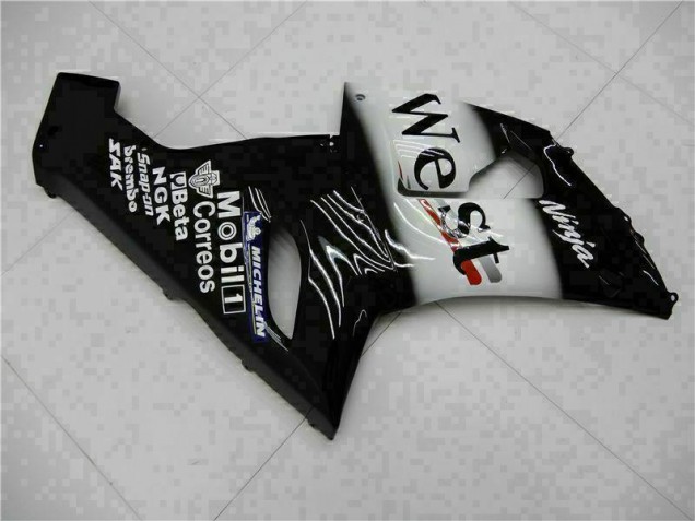 Black 2005-2006 Kawasaki ZX6R Motorcycle Fairings Black 2005-2006 Kawasaki ZX6R Motorcycle Fairings