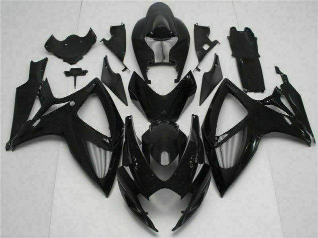 Black 2006-2007 Suzuki GSXR 600/750 Aftermarket Motorcycle Fairings Black 2006-2007 Suzuki GSXR 600/750 Aftermarket Motorcycle Fairings