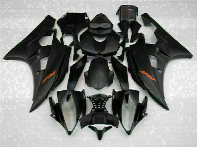 Black 2006-2007 Yamaha YZF R6 Aftermarket Motorcycle Fairing Black 2006-2007 Yamaha YZF R6 Aftermarket Motorcycle Fairing