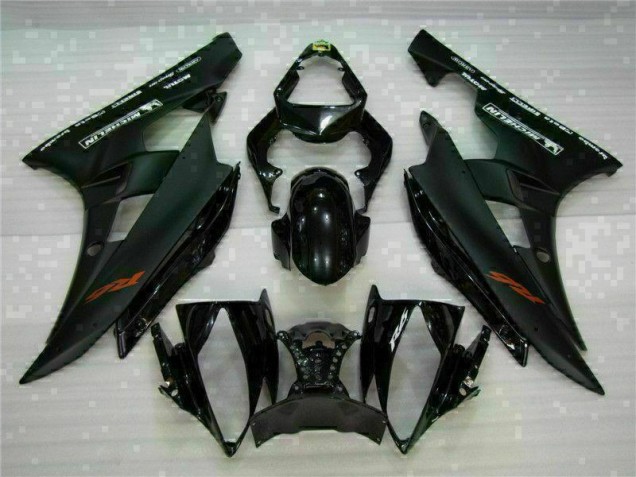Black 2006-2007 Yamaha YZF R6 Full Motorcycle Fairing Kits
