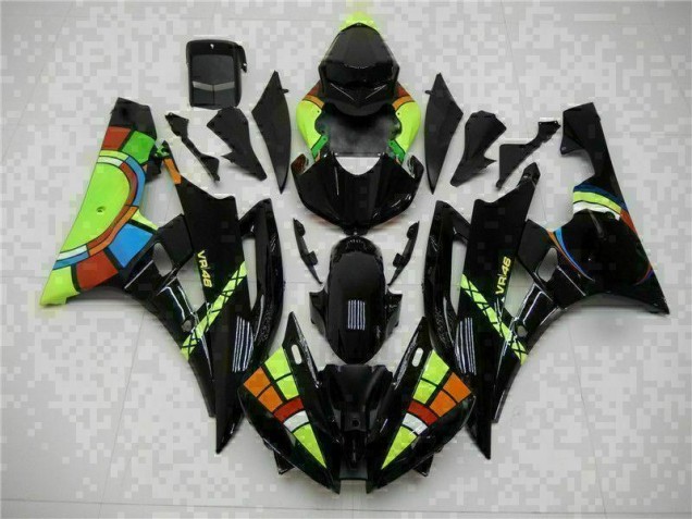 Black 2006-2007 Yamaha YZF R6 Motorcycle Fairing Kits Black 2006-2007 Yamaha YZF R6 Motorcycle Fairing Kits
