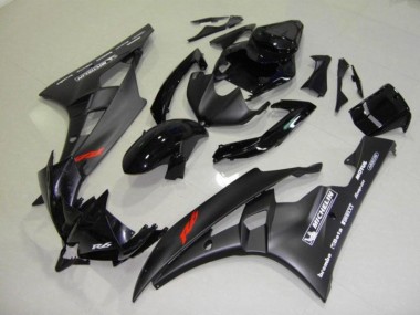 Black 2006-2007 Yamaha YZF R6 Motorcycle Fairing Kits & Plastic