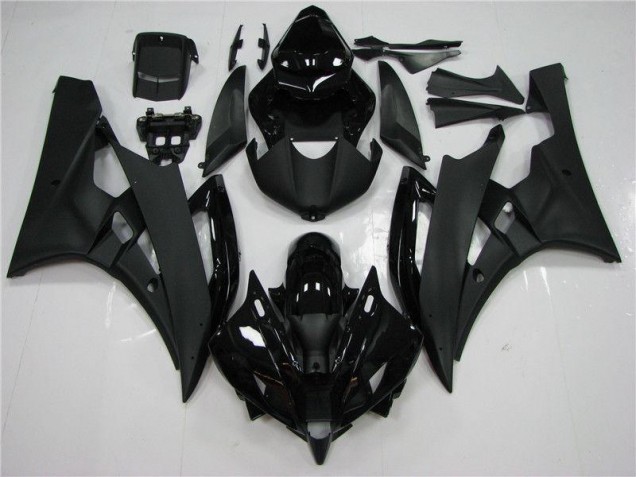 Black 2006-2007 Yamaha YZF R6 Motorcycle Fairing Black 2006-2007 Yamaha YZF R6 Motorcycle Fairing