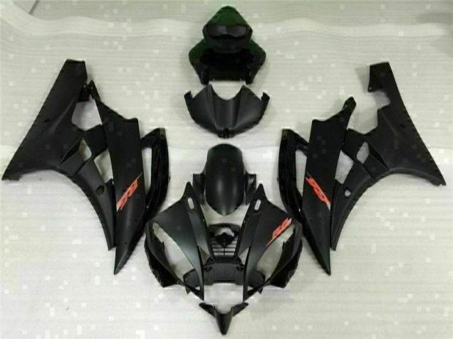 Black 2006-2007 Yamaha YZF R6 Motorcycle Fairings Black 2006-2007 Yamaha YZF R6 Motorcycle Fairings