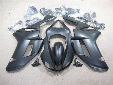 Black 2007-2008 Kawasaki ZX6R Motorcycle Fairing Kits