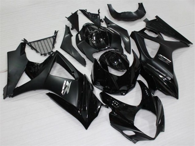Black 2007-2008 Suzuki GSXR 1000 Motorcycle Fairings Black 2007-2008 Suzuki GSXR 1000 Motorcycle Fairings