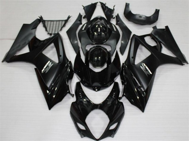 Black 2007-2008 Suzuki GSXR 1000 Motorcycle Fairings Black 2007-2008 Suzuki GSXR 1000 Motorcycle Fairings