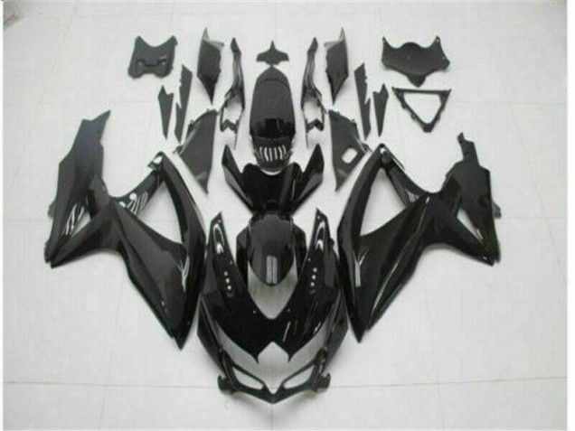 Black 2008-2010 Suzuki GSXR 600/750 Motorcycle Fairings Black 2008-2010 Suzuki GSXR 600/750 Motorcycle Fairings
