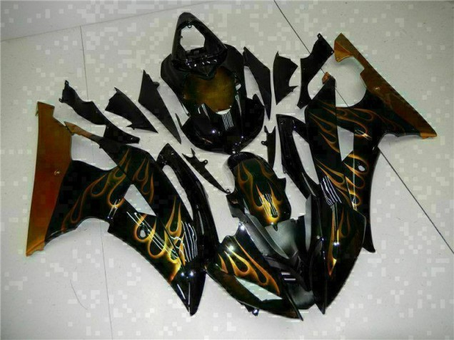 Black 2008-2016 Yamaha YZF R6 Motorcycle Fairing Black 2008-2016 Yamaha YZF R6 Motorcycle Fairing