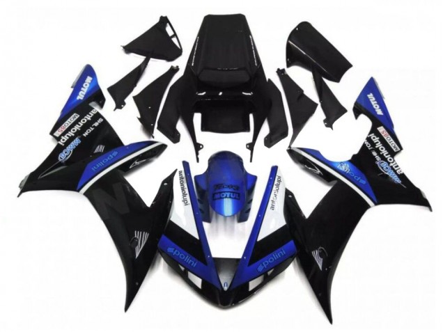 Black Blue 2002-2003 Yamaha YZF R1 Motorcycle Fairings Black Blue 2002-2003 Yamaha YZF R1 Motorcycle Fairings