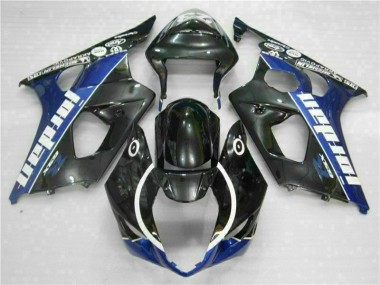 Black Blue 2003-2004 Suzuki GSXR 1000 Motorcycle Fairings