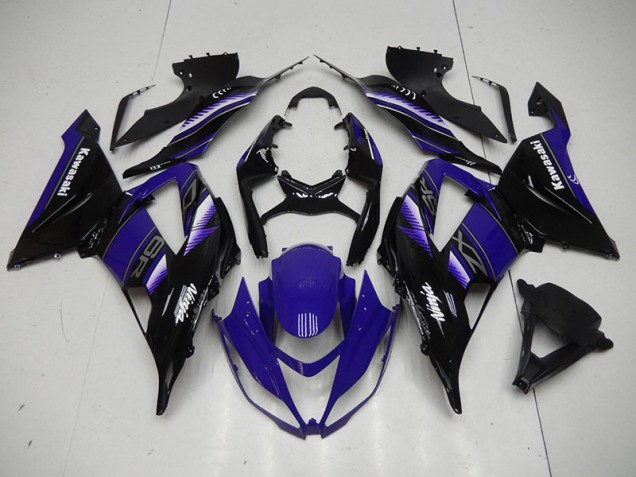Black Blue 2013-2018 Kawasaki ZX6R Motorcycle Fairings Black Blue 2013-2018 Kawasaki ZX6R Motorcycle Fairings