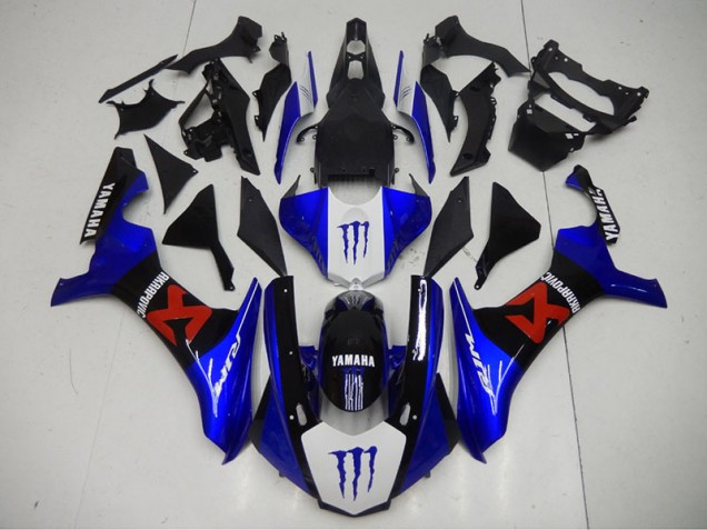 Black Blue 2015-2019 Yamaha YZF R1 Motorcycle Bodywork Black Blue 2015-2019 Yamaha YZF R1 Motorcycle Bodywork