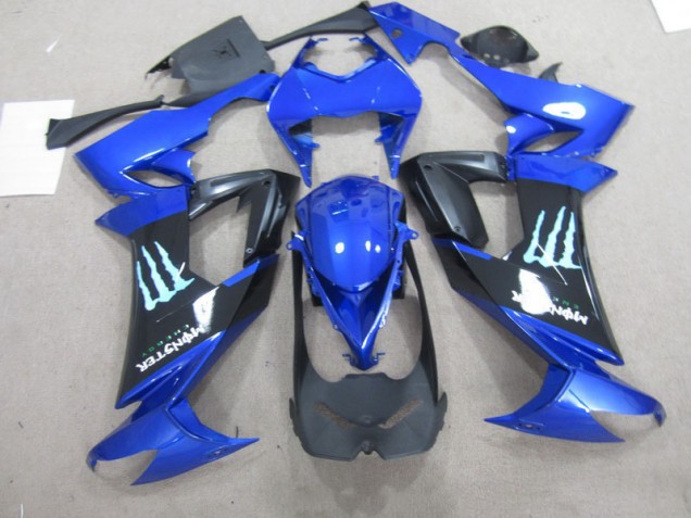 Black Blue Monster 2008-2010 Kawasaki ZX10R Motorcycle Fairings Black Blue Monster 2008-2010 Kawasaki ZX10R Motorcycle Fairings