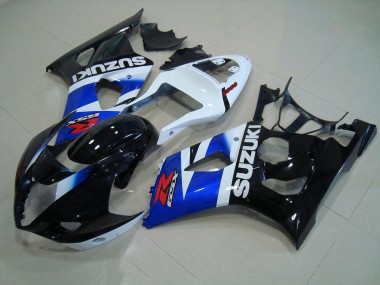 Black Blue White 2003-2004 Suzuki GSXR 1000 Motorcycle Fairings