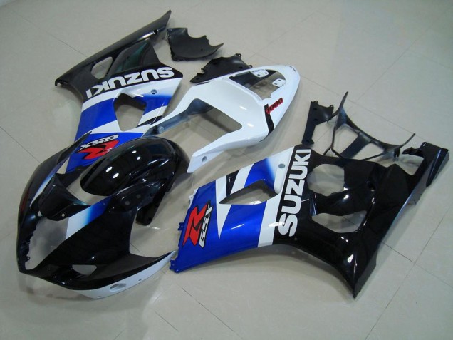 Black Blue White 2003-2004 Suzuki GSXR 1000 Motorcycle Fairings Black Blue White 2003-2004 Suzuki GSXR 1000 Motorcycle Fairings