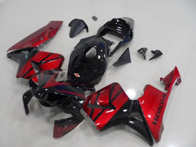 Black Candy Red 2003-2004 Honda CBR600RR Motorcycle Fairings Black Candy Red 2003-2004 Honda CBR600RR Motorcycle Fairings