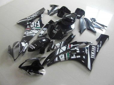 Black Fiat 2006-2007 Yamaha YZF R6 Motorcycle Fairings