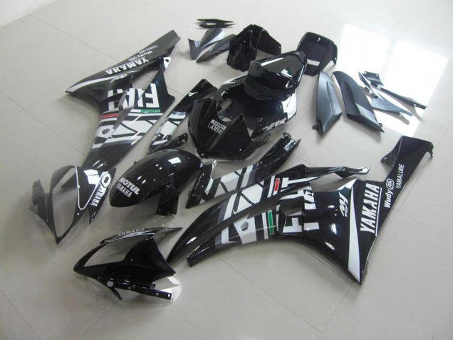 Black Fiat 2006-2007 Yamaha YZF R6 Motorcycle Fairings Black Fiat 2006-2007 Yamaha YZF R6 Motorcycle Fairings