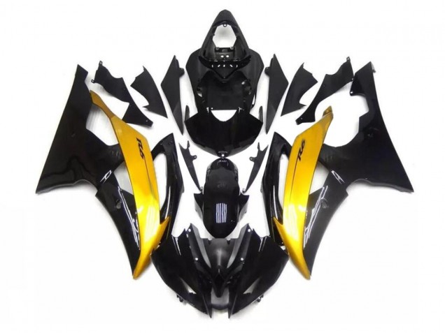 Black Gold 2008-2016 Yamaha YZF R6 Motorcycle Fairings Black Gold 2008-2016 Yamaha YZF R6 Motorcycle Fairings