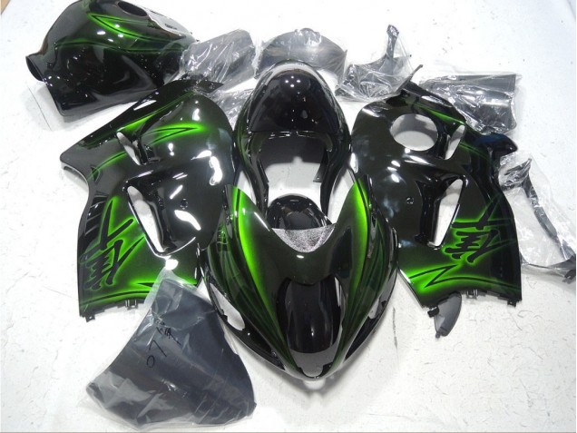 Black Green 1996-2007 Suzuki GSXR 1300 Hayabusa Motorcycle Fairings Black Green 1996-2007 Suzuki GSXR 1300 Hayabusa Motorcycle Fairings