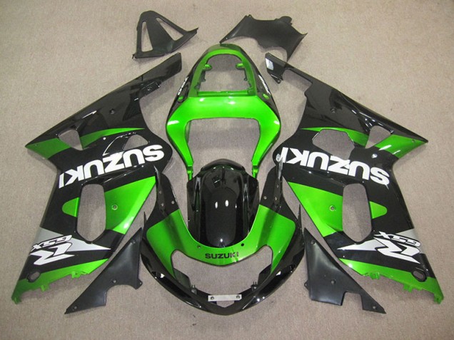 Black Green 2001-2003 Suzuki GSXR 600 Motorcycle Fairings Black Green 2001-2003 Suzuki GSXR 600 Motorcycle Fairings