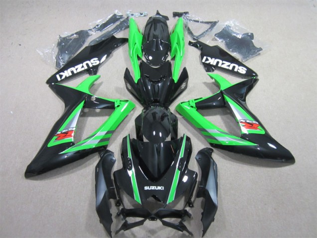 Black Green 2006-2007 Suzuki GSXR 600 Motorcycle Fairings Black Green 2006-2007 Suzuki GSXR 600 Motorcycle Fairings