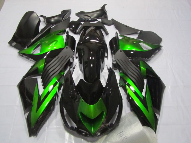 Black Green 2006-2011 Kawasaki ZX14R ZZR1400 Motorcycle Fairings Black Green 2006-2011 Kawasaki ZX14R ZZR1400 Motorcycle Fairings
