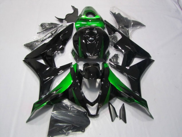 Black Green 2007-2008 Honda CBR600RR Motorcycle Fairing Black Green 2007-2008 Honda CBR600RR Motorcycle Fairing