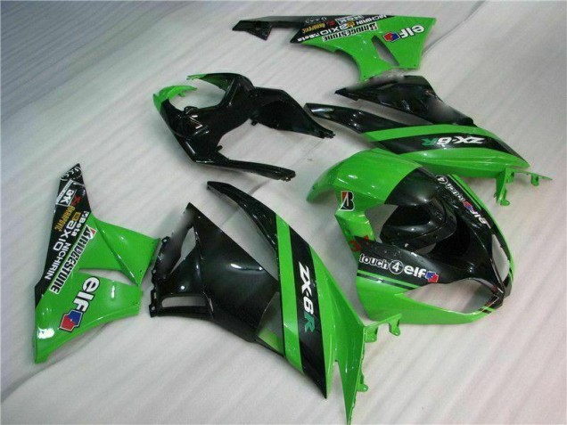 Black Green 2009-2012 Kawasaki ZX6R Motorcycle Fairing Kits Black Green 2009-2012 Kawasaki ZX6R Motorcycle Fairing Kits