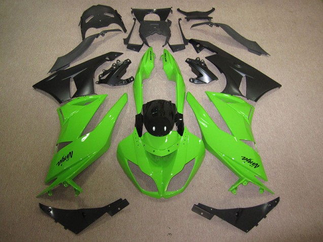 Black Green 2009-2012 Kawasaki ZX6R Motorcycle Fairing Black Green 2009-2012 Kawasaki ZX6R Motorcycle Fairing