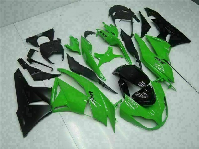 Black Green 2009-2012 Kawasaki ZX6R Motorcycle Fairings Black Green 2009-2012 Kawasaki ZX6R Motorcycle Fairings