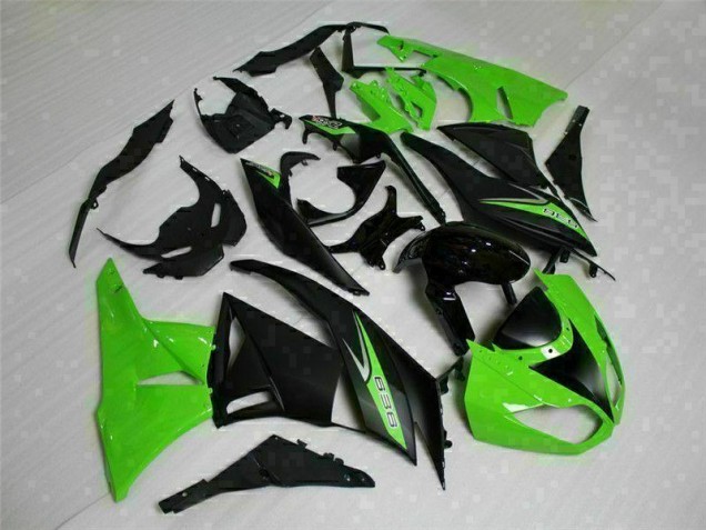 Black Green 636 2009-2012 Kawasaki ZX6R Motorcycle Fairings Black Green 636 2009-2012 Kawasaki ZX6R Motorcycle Fairings