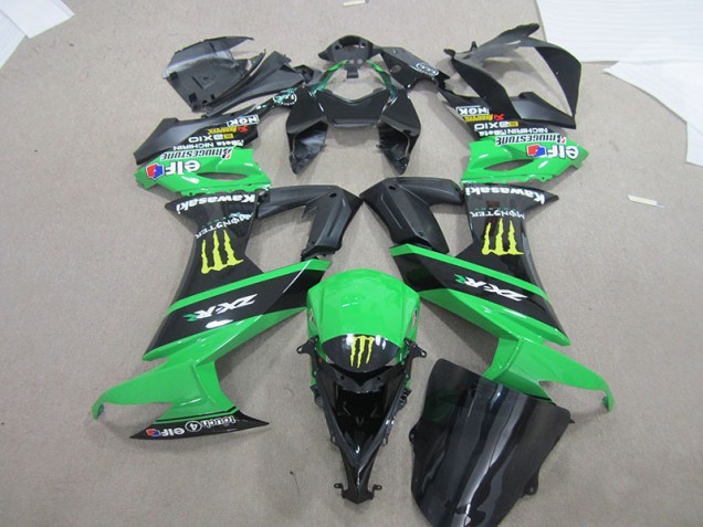 Black Green Monster 2008-2010 Kawasaki ZX10R Motorcycle Fairings Black Green Monster 2008-2010 Kawasaki ZX10R Motorcycle Fairings