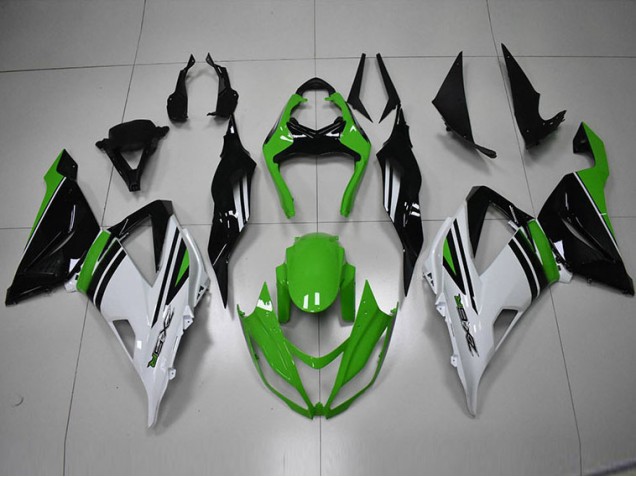 Black Green White 2013-2018 Kawasaki ZX6R Motorcycle Fairings Black Green White 2013-2018 Kawasaki ZX6R Motorcycle Fairings