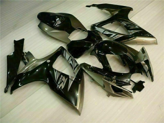 Black Grey 2006-2007 Suzuki GSXR 600/750 Motorcycle Fairing Black Grey 2006-2007 Suzuki GSXR 600/750 Motorcycle Fairing