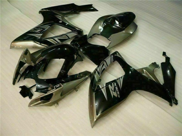 Black Grey 2006-2007 Suzuki GSXR 600/750 Motorcycle Fairing Black Grey 2006-2007 Suzuki GSXR 600/750 Motorcycle Fairing